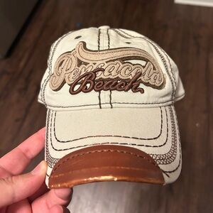 Beige and Brown Pensacola Beach Cap